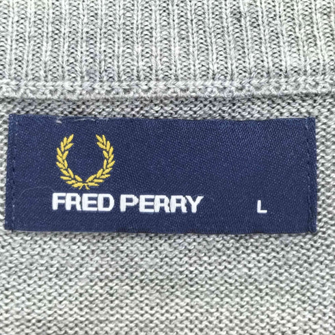 フレッドペリー FRED PERRY ユニオンジャックエルボーパッチ ニットカーディガン メンズ L