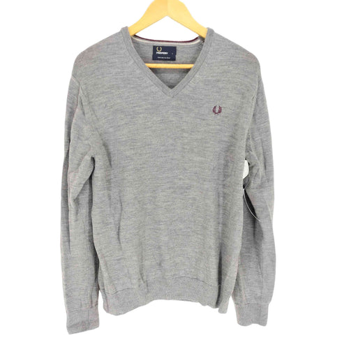 フレッドペリー FRED PERRY 刺繍Vネックニット メンズ L