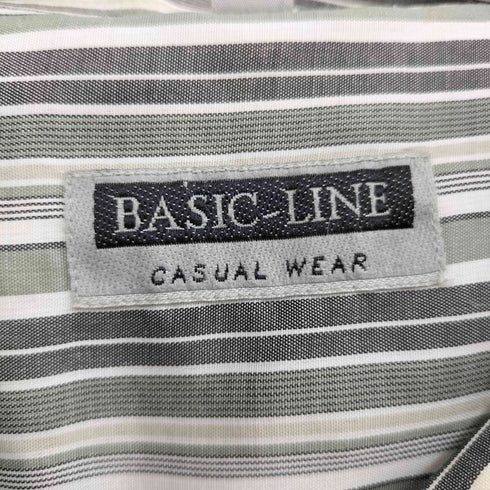 BASIC LINE ストライプシャツ メンズ JPN:L