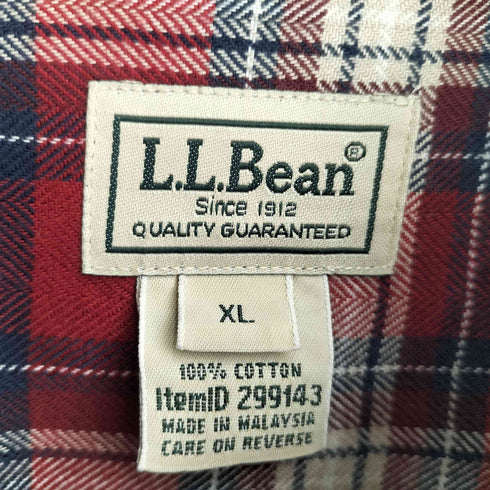 エルエルビーン L.L.Bean 00s マドラスチェック ボタンダウンネルシャツ メンズ XL
