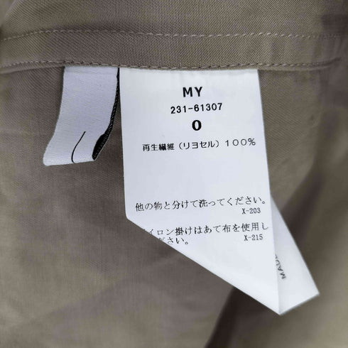 マイ MY SUPPLE TWILL SHORT SLEEVE SHIRT レディース 0