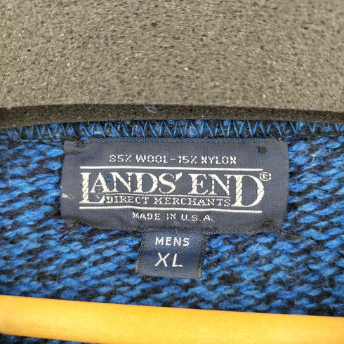 ランズエンド LANDS END USA製 ウール混 クルーネックニット メンズ import:XL