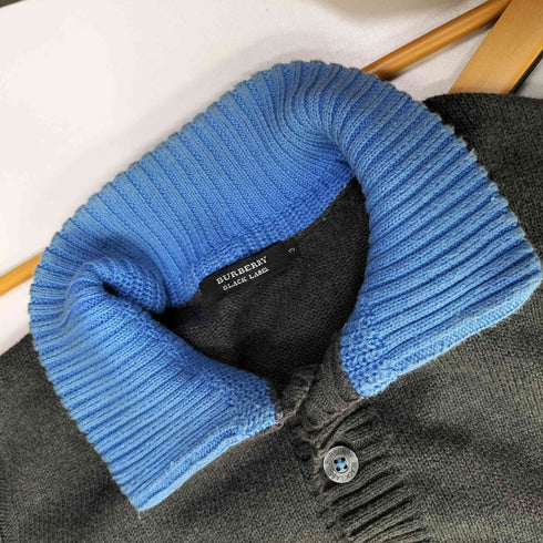 バーバリーブラックレーベル BURBERRY BLACK LABEL ハーフボタン ニット メンズ 3