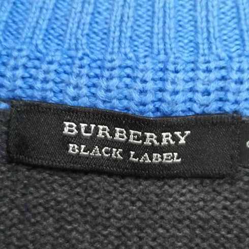 バーバリーブラックレーベル BURBERRY BLACK LABEL ハーフボタン ニット メンズ 3