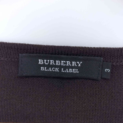 バーバリーブラックレーベル BURBERRY BLACK LABEL アーガイルVネックニットセーター メンズ 3