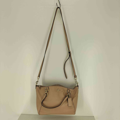 コーチ COACH 金ロゴ シボ革 2WAY レザー ハンドバッグ ショルダー バッグ レディース
