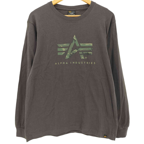 アルファインダストリーズ ALPHA INDUSTRIES 長袖 プリントTシャツ メンズ JPN:L