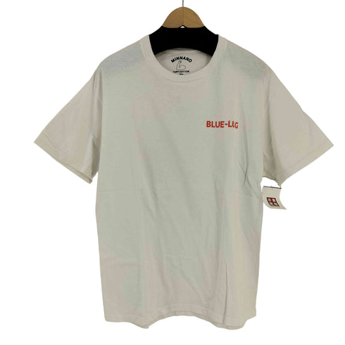 ミンナノ MIN-NANO MINNANO×BLUE LUG ロゴプリントTシャツ メンズ