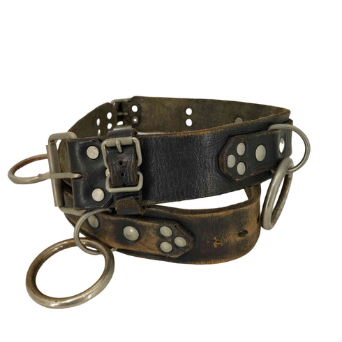 ブラックミーンズ BLACKMEANS 4連リング レザーベルト SID RING BELT メンズ