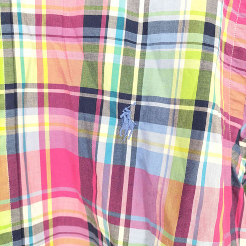 ラルフローレン RALPH LAUREN CUSTOM FIT マドラスチェック メンズ L