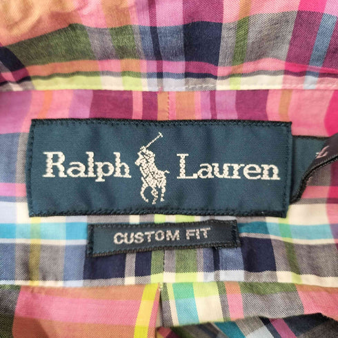ラルフローレン RALPH LAUREN CUSTOM FIT マドラスチェック メンズ L