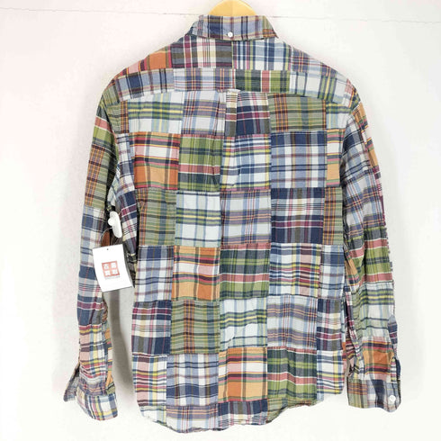 ラルフローレン RALPH LAUREN CUSTOM FIT チェックパッチワーク コットンシャツ メンズ L