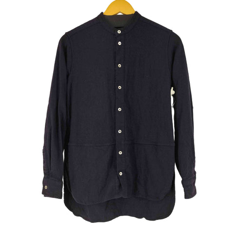 MAISON FLANEUR ウールライクラバンドカラーシャツ メンズ 44