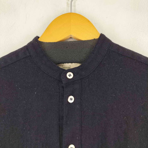 MAISON FLANEUR ウールライクラバンドカラーシャツ メンズ 44