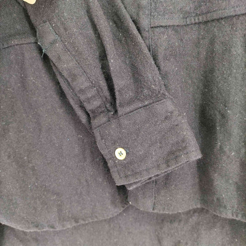 MAISON FLANEUR ウールライクラバンドカラーシャツ メンズ 44
