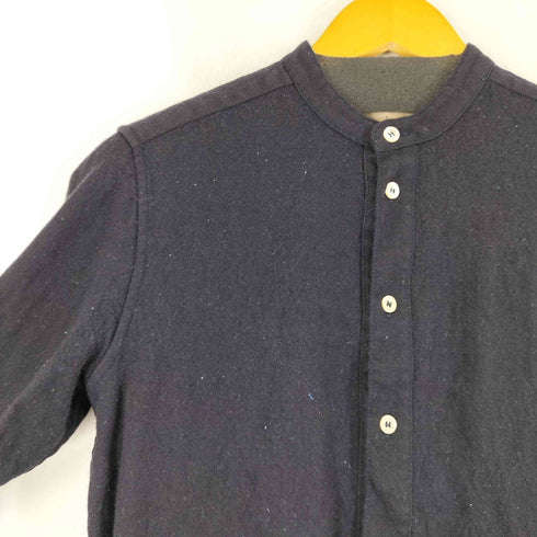 MAISON FLANEUR ウールライクラバンドカラーシャツ メンズ 44