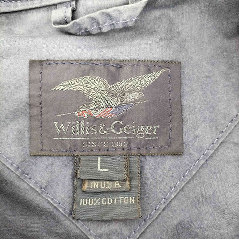 ウィリスアンドガイガー Willis&Geiger 80-90s USA製 後染め スイングトップ ハリントンジャケット メンズ L