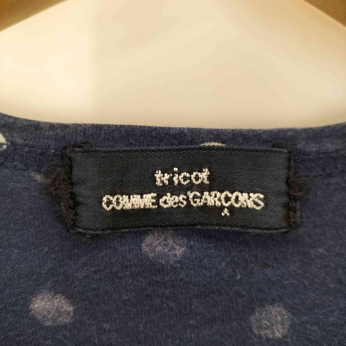 トリココムデギャルソン tricot COMME des GARCONS ドット柄 クルーネックTシャツ レディース