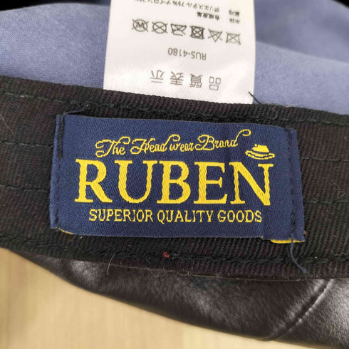 ルーベン RUBEN フェイクレザーベレー帽 メンズ 58.5