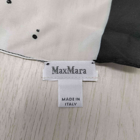 マックスマーラ MAX MARA イタリア製 ペイントデザインスカーフ レディース