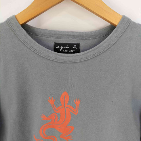 アニエスベーアンファン agnes b. ENFANT リザード アニマルプリント ロングスリーブTシャツ レディース