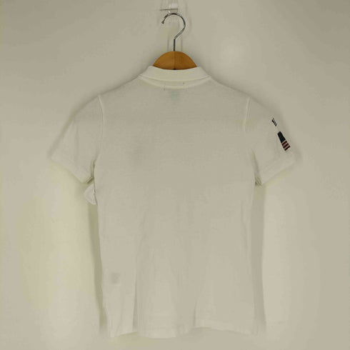 ポロバイラルフローレン Polo by RALPH LAUREN ポニー刺繍 星条旗パッチ 鹿の子 ポロシャツ レディース 7