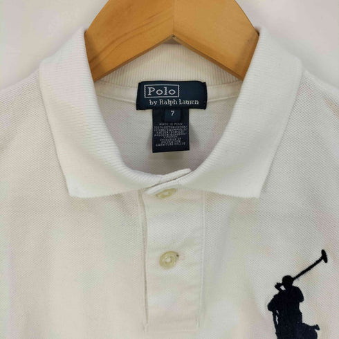 ポロバイラルフローレン Polo by RALPH LAUREN ポニー刺繍 星条旗パッチ 鹿の子 ポロシャツ レディース 7