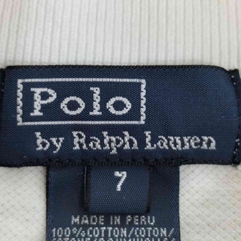 ポロバイラルフローレン Polo by RALPH LAUREN ポニー刺繍 星条旗パッチ 鹿の子 ポロシャツ レディース 7