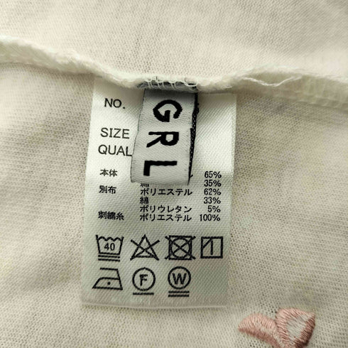グレイル GRL リボン刺繍Tシャツ レディース FREE