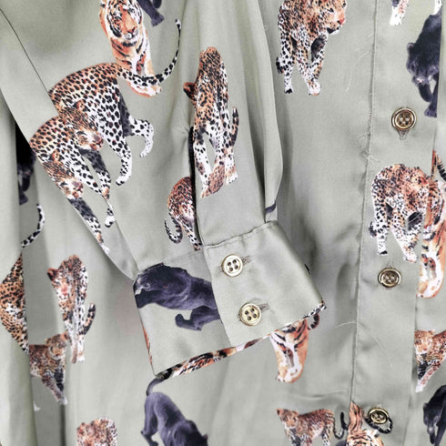 ザラ ZARA アニマルシャツワンピース レディース US XS