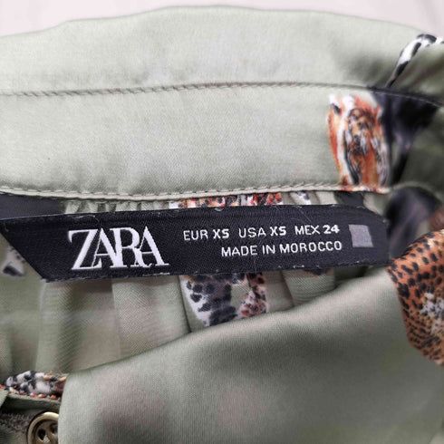 ザラ ZARA アニマルシャツワンピース レディース US XS