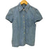 ギャップ Gap 90-00S OLD 紺タグ デニム S/S シャツ レディース import:S