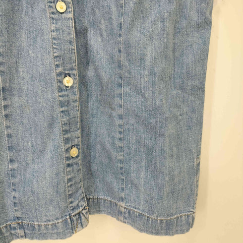ギャップ Gap 90-00S OLD 紺タグ デニム S/S シャツ レディース import:S