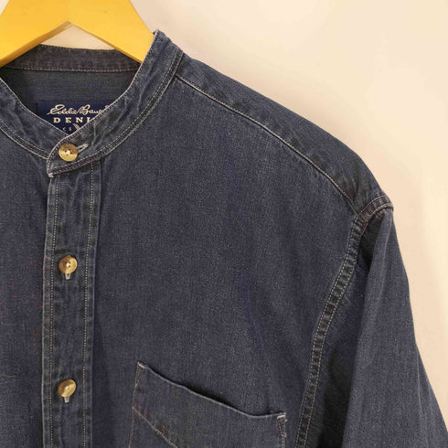 エディーバウアー Eddie Bauer バンドカラー デニムシャツ メンズ import:S