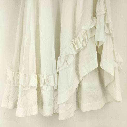 セドリックシャルリエ Cedric Charlier Asymmetrical Ruffled Cotton Skirt レディース 40