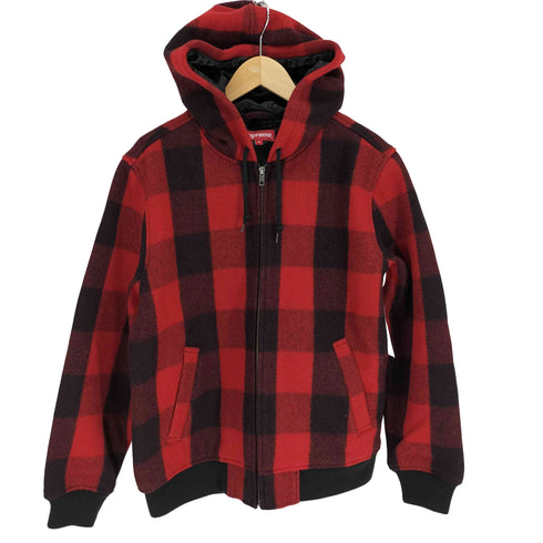 シュプリーム Supreme 15AW Hooded Wool Bomber フーデッド ウール ボンバー ジップアップ パーカー メンズ import:M