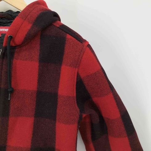 シュプリーム Supreme 15AW Hooded Wool Bomber フーデッド ウール ボンバー ジップアップ パーカー メンズ import:M