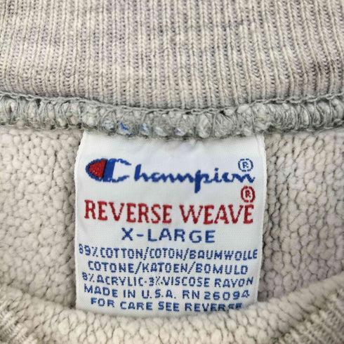 チャンピオン Champion USA製 刺繍タグ REVERSE WEAVE UNIVERSITY OF WISCONSIN クルーネックスウェット メンズ import:XL