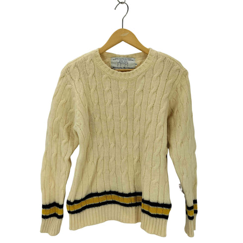Oldderby Knitwear ケーブル編み クルーネックニット メンズ M
