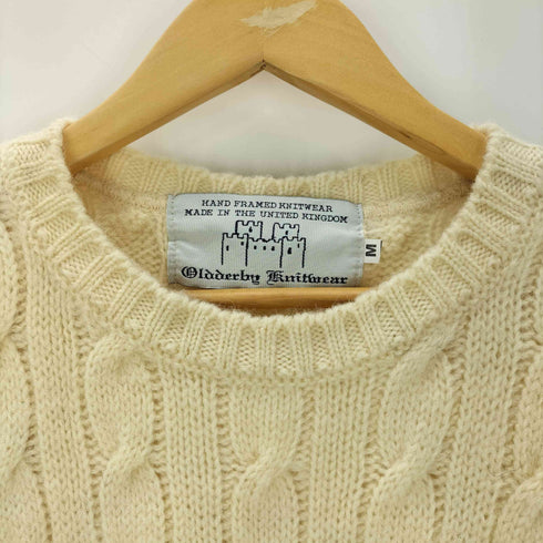 Oldderby Knitwear ケーブル編み クルーネックニット メンズ M