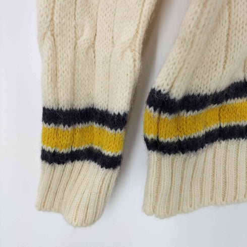 Oldderby Knitwear ケーブル編み クルーネックニット メンズ M