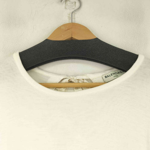 バレンシアガ BALENCIAGA Uネックシルク背空きTシャツ レディース JPN:XS