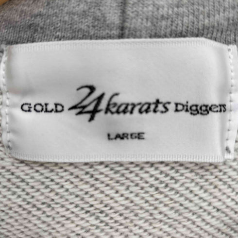 GOLD 24karats Diggers バック ロゴ プリント フルジップ パーカー メンズ JPN:L