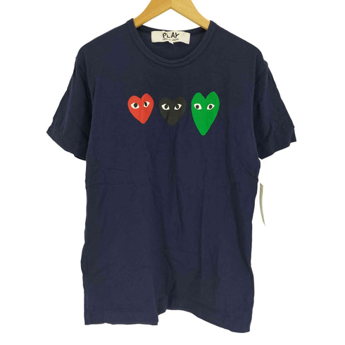 プレイコムデギャルソン PLAY COMME des GARCONS AD2014 ハート ロゴ プリント S/S Tシャツ メンズ JPN:L