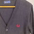 フレッドペリー FRED PERRY ユニオンジャックエルボーパッチウールカーディガン メンズ L