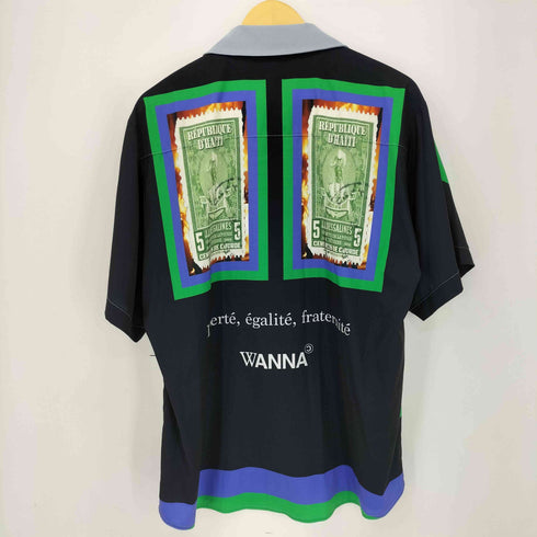ワナ WANNA STAMP LS SHIRTS JET BLACK メンズ