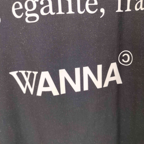 ワナ WANNA STAMP LS SHIRTS JET BLACK メンズ