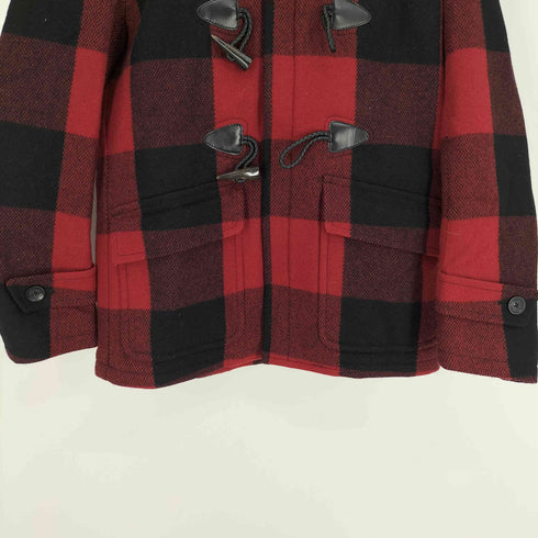 バーバリーブラックレーベル BURBERRY BLACK LABEL 裏地 キルティング バッファローチェック ジップ トグル ダッフル コート メンズ import:L