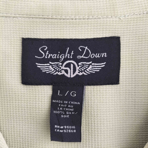 STRAIGHT DOWN シルク オープンカラーシャツ メンズ import:L