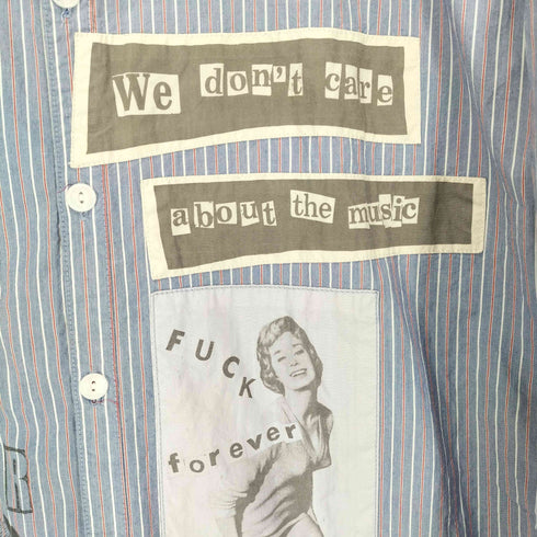 ルーカーバイネイバーフッド LUKER BY NEIGHBORHOOD フォトパッチデザインストライプクレリックシャツ メンズ L